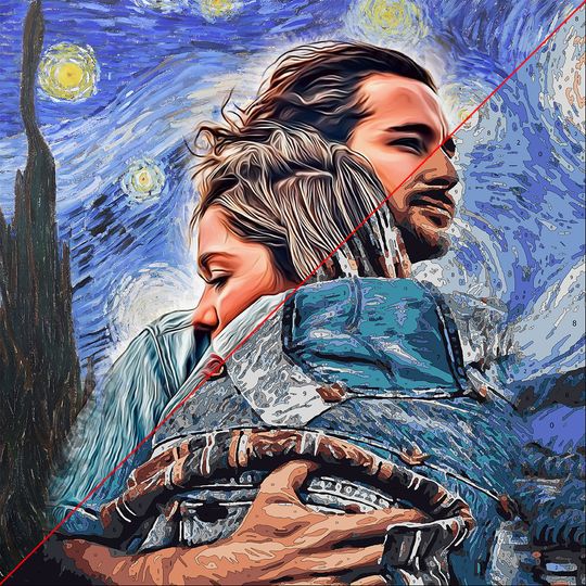 Discover Starry Night - Personalized Couple Paint By Numbers Kit