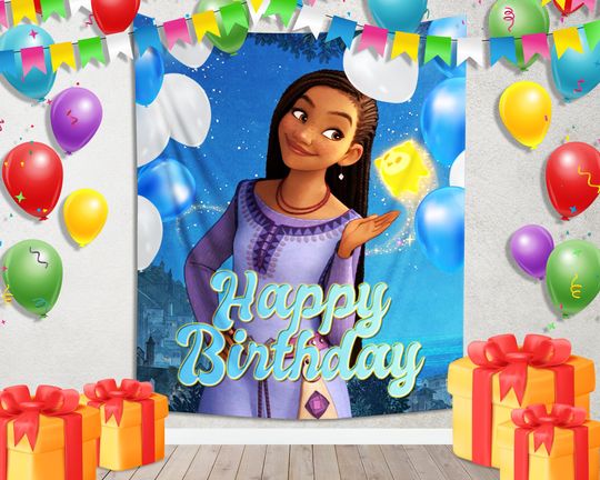 Discover Wish Birthday Banner Decorations Party, Wish Asha Goat AOP Banner