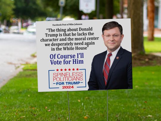 Discover Spineless Politicians for Trump | Mike Johnson | Double Sided