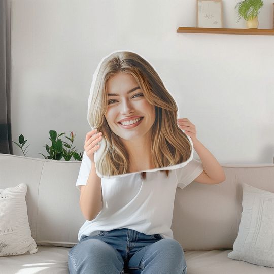 Discover Humanoid Pillow Custom, Personalized Photo Face Pillow, Custom Picture Pillow