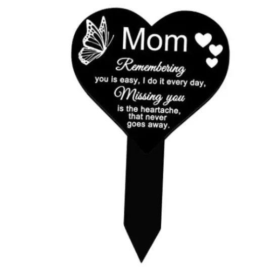 Discover Memorial Grave Markers Heart Memorial Stake Sympathy Grave Plaque Stake