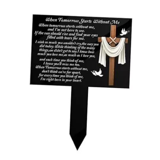 Discover Memorial Stake Markers for Cemetery Grave Sympathy Acrylic Plaque for Outdoors