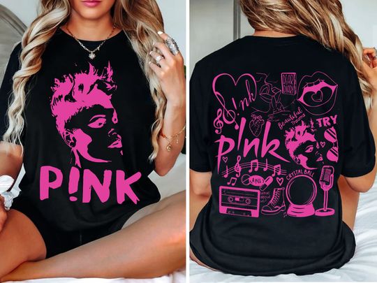 Discover Pink Tour Double Sided Tshirt, Concert shirt for the Summer Carnival tour 2024