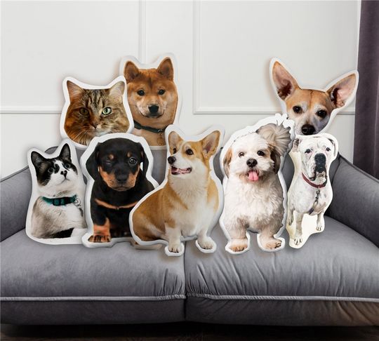 Discover Custom Pet Pillow, Personalized Pet Throw Pillow, Custom shaped pillow
