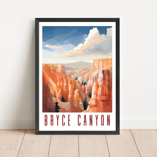Discover Bryce Canyon National Park Poster Utah Travel Wall Art