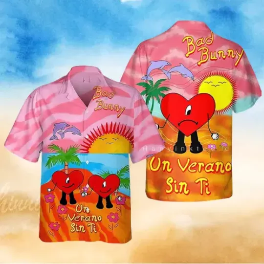 Discover NEW! Bad Bunny Sin Ti Hawaiian Shirt S