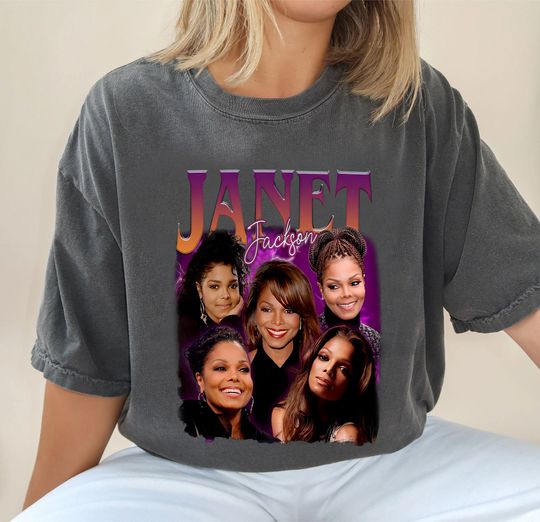 Discover Janet Jackson Signature T-Shirt for 90s Tour