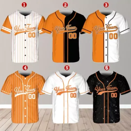 Discover Orange Style Baseball Jersey Shirts,Personalized Name