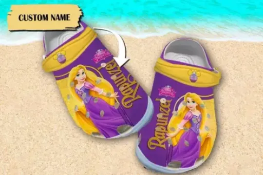 Discover Custom Cloudy Hair Clogs Princess Movie Sandals, Magic World Shoes, Princess Sand