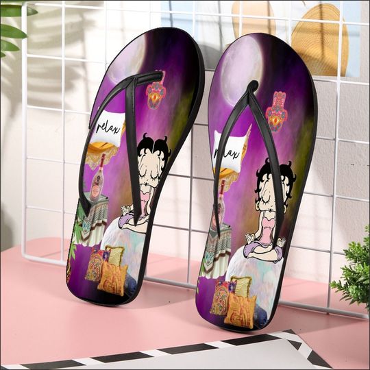 Discover Betty Boop jut Relax All-Over Print Women's Flip Flops