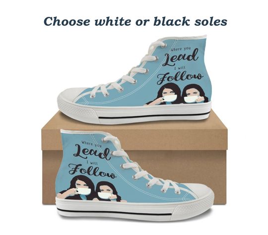 Discover Gilmore Girls Canvas High Tops , TV Show Fan, Gift For Gilmore Girls Fan
