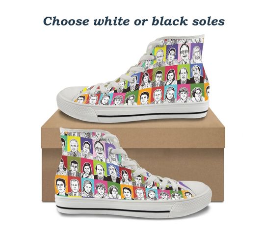Discover The Office Inspired Canvas High Top Shoe - Dunder Mifflin Fan Apparel