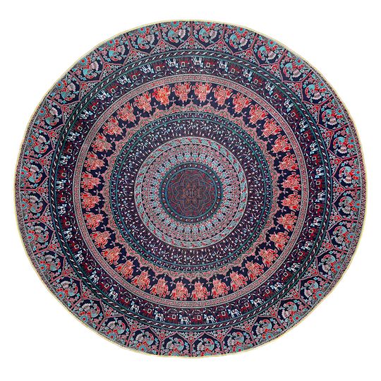 Discover Mandala beachtowel round elephant Round Blanket