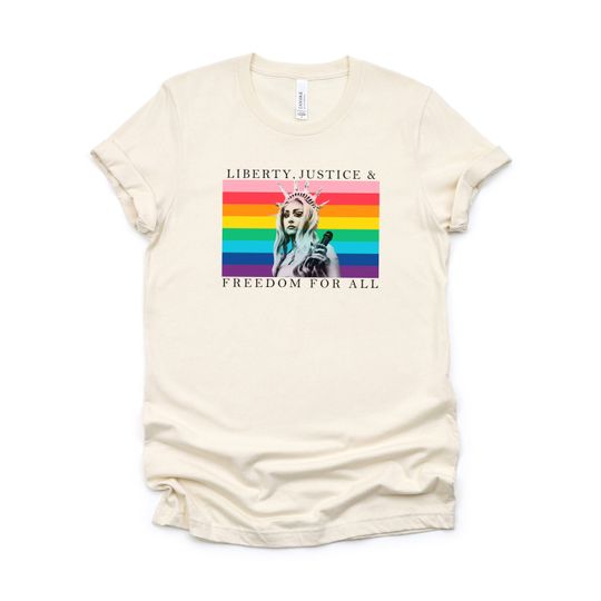Discover Chappell Roan Shirt LIBERTY, JUSTICE and FREEDOM for All