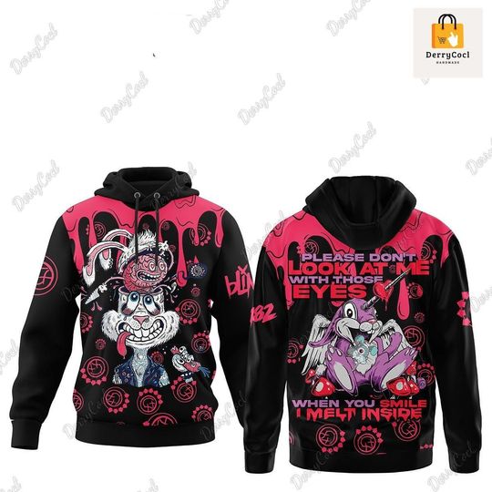 Discover B182 Unisex Hoodie, B182 Rock N Roll Band Shirt, Blink Bunny Rabbit Horror Zip Hoodie