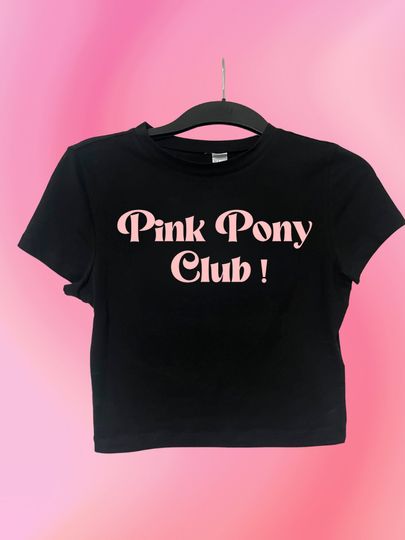 Discover Chappel roan pink pony club black croptop, Chappell roan graphic tee
