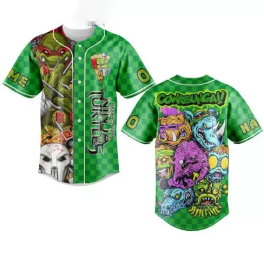 Discover Teenage Mutant Ninja Turtles Cowabunga Monster Personalized Baseball Jersey