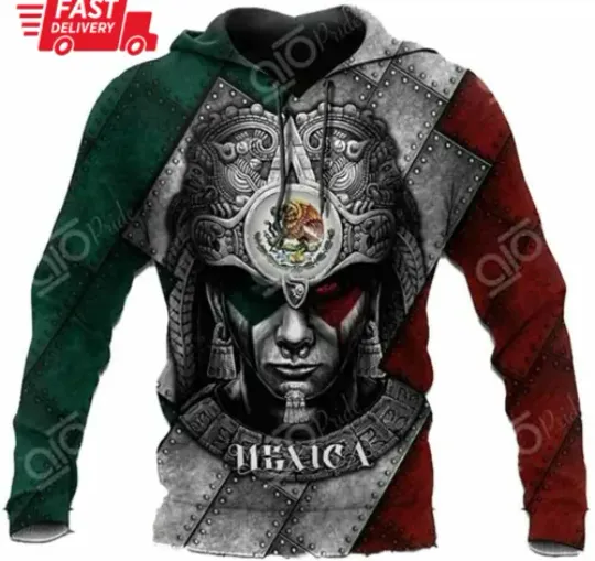 Discover Mexico Aztec Warrior Mexican 3D Hoodie