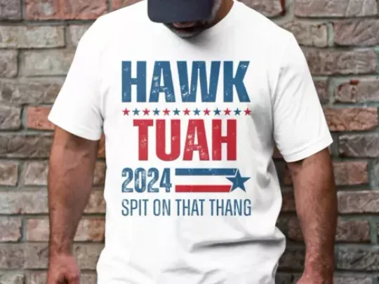 Discover Hawk Tuah Spit On That Thang 2024 T-Shirt Trendy Girl 24 Viral Shirt