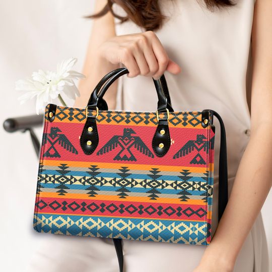 Discover Eagle Mandala Brown Leather Bag, Leather Bag