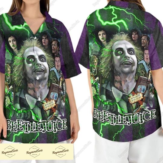 Discover Beetlejuice Hawaiian Shirt, Halloween Movie Shirt, Scary Hawaii Shirt