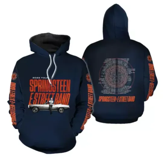 Discover Bruce Springsteen And The E Street Band Tour 2023 3D Hoodie
