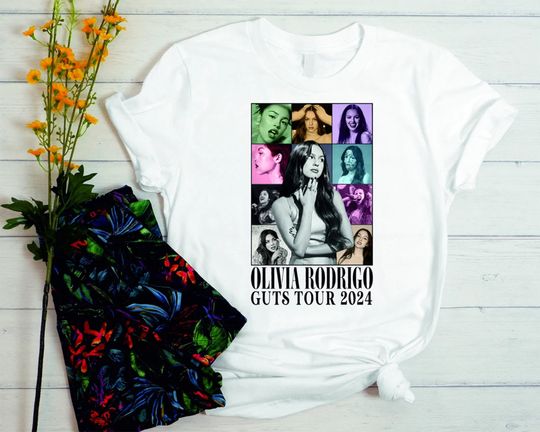 Discover Olivia Rodrigo Guts World Tour Shirt, Guts Tour 2024 Shirt, Concert Shirt, Olivia Rodrigo Fans Shirt