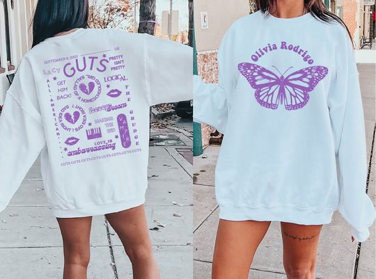 Discover Guts Album Track List Shirt - Olivia Rodrigo Tour 2023