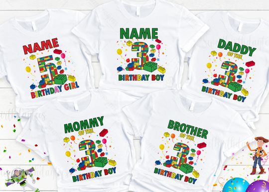 Discover Building Block Birthday Boy Girl Shirt