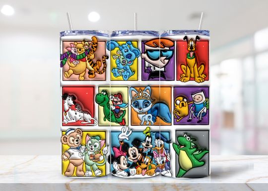 Discover 3D Inflated Cartoon Tumbler, Mouse Design Tumbler