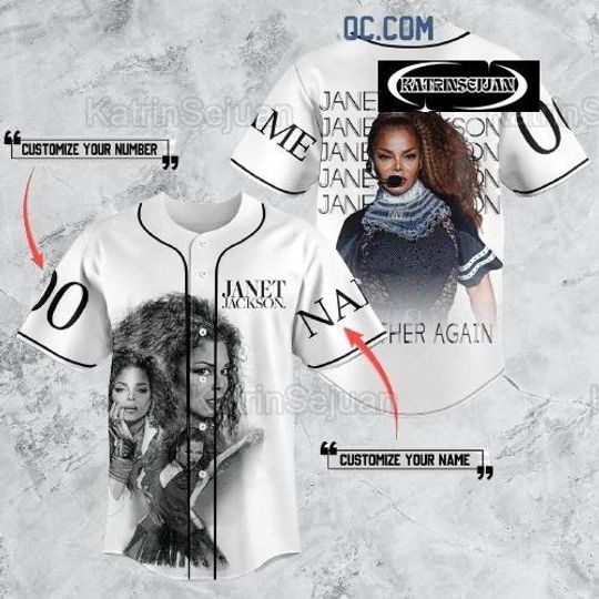 Discover Personalized Janet Jackson Together Again Baseball Jersey