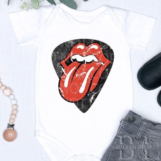 Discover Rock n' Roll Tongue Infant One-Piece