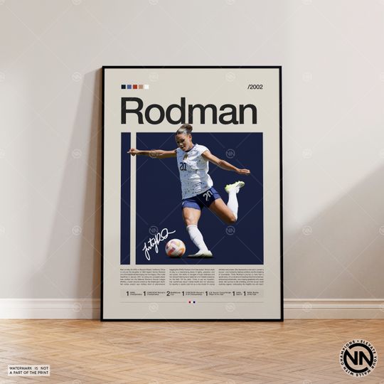 Discover Trinity Rodman USWNT Soccer Poster