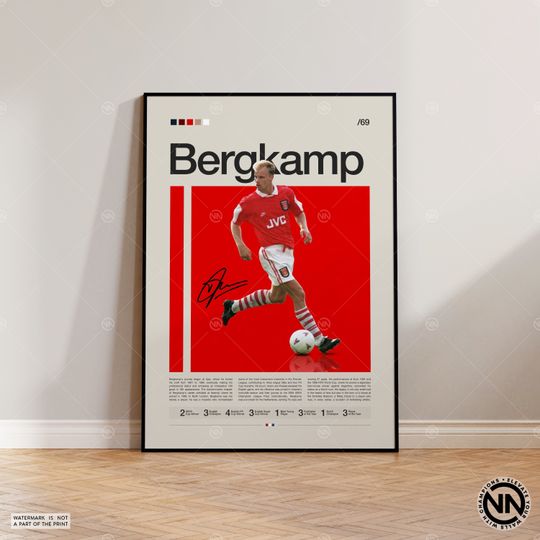 Discover Dennis Bergkamp Soccer Player Poster