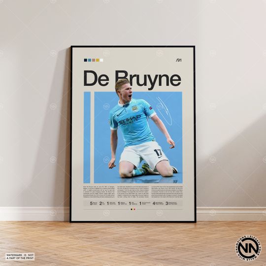 Discover Kevin De Bruyne Soccer Player Poster