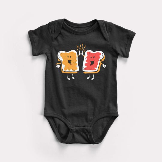 Discover PB & Jelly High Five Baby Bodysuit - BabyDoopy - Cute Funny Graphic Print