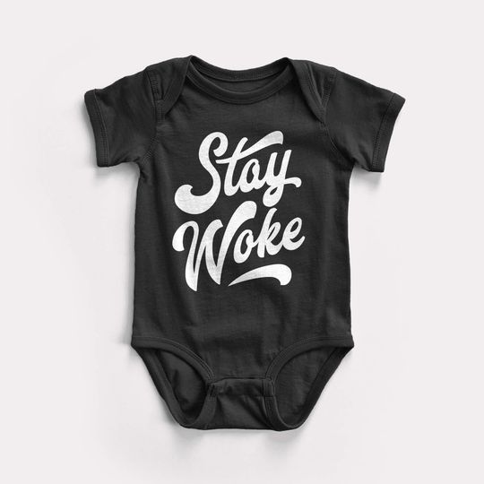 Discover Stay Woke Baby Bodysuit - BabyDoopy - Cute Funny Graphic Print