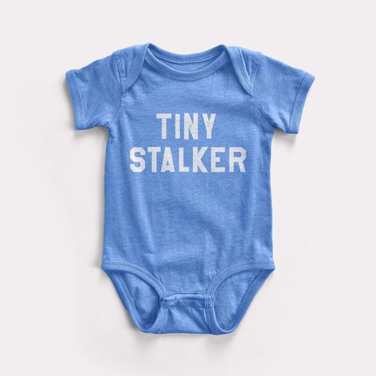 Discover Tiny Stalker Baby Bodysuit - BabyDoopy - Cute Funny Graphic Print