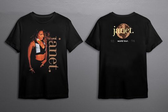 Discover vintage 1993 Janet Jackson World Tour Shirt
