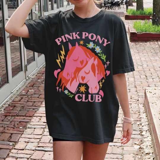 Discover Pink Pony Club T-Shirt, Cute Chappell Roan Inspired Graphic Tee