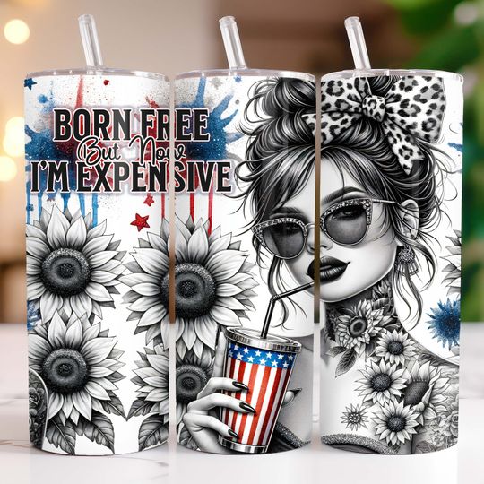 Discover Daily Affirmations 20 oz Tumbler Wrap Skinny Sublimation 4th of July