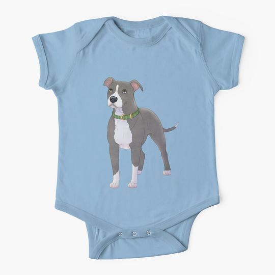 Discover American Pitbull Terrier Baby  Onesies, baby bodysuit