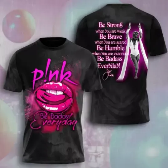 Discover P!Nk Summer Carnival 2023 3D T-Shirt, P!Nk Singer Shirt, All Over Print 3D Shirt