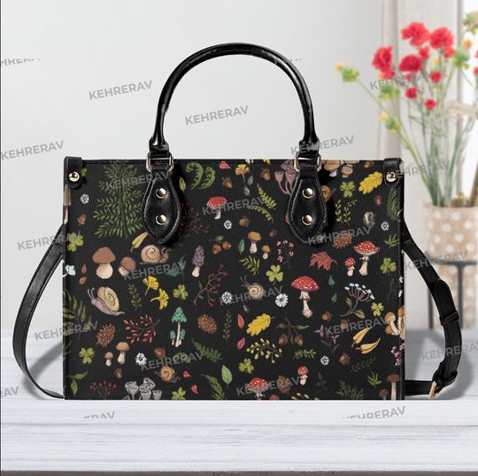 Discover Mushroom Leather Handbag, Mushroom Lover's Leather Bags