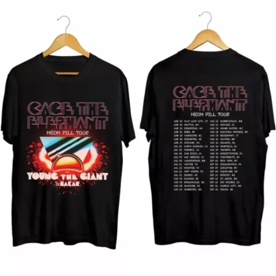 Discover Cage the Elephant - Neon Pill Tour 2024 Shirt, Cage the Elephant Fan Shirt