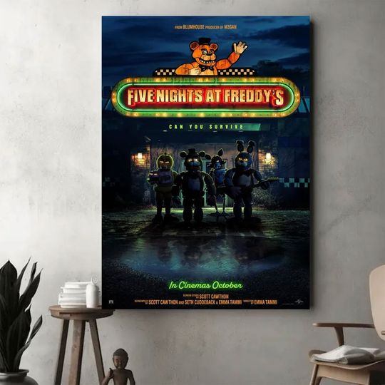 Discover NEW 2023 Five Nights at Freddy's Movie Poster, Home Decor