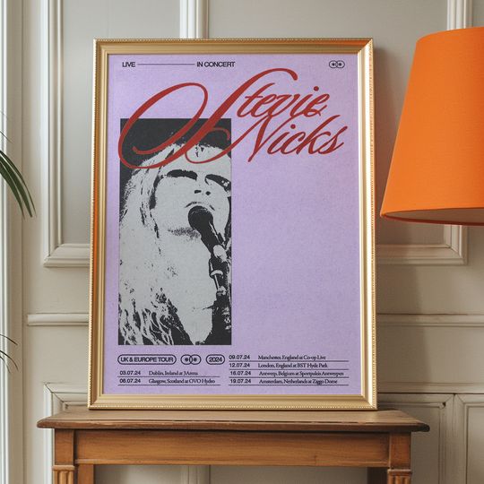 Discover Stevie Nicks Live In Concert Tour Poster | Music Wall Art | Fleetwood Mac Poster