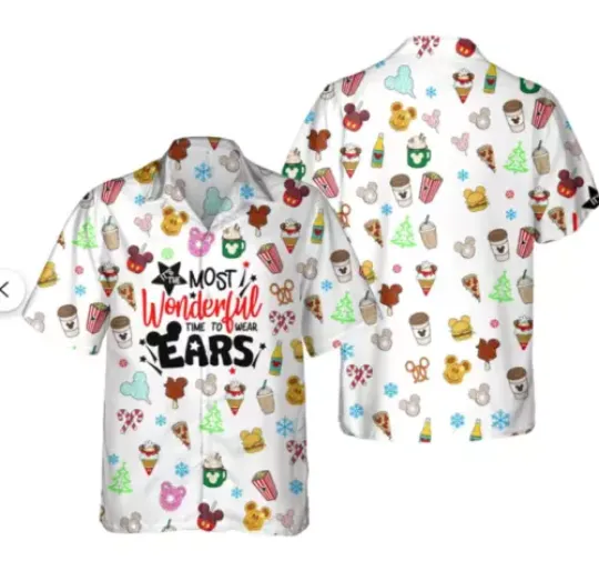 Discover It's The Most Wonderful Time To Wear Ears 3D HAWAII SHIRT Christmas Gift