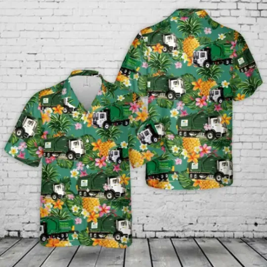 Discover Waste Management Garbage Truck 3D HAWAII SHIRT Halloween Gift