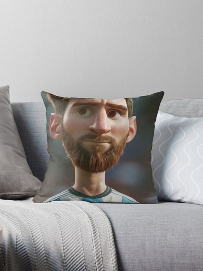 Discover Lionel Messi cute meme picture  Pillow